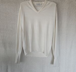 Talbots White V-Neck Sweater